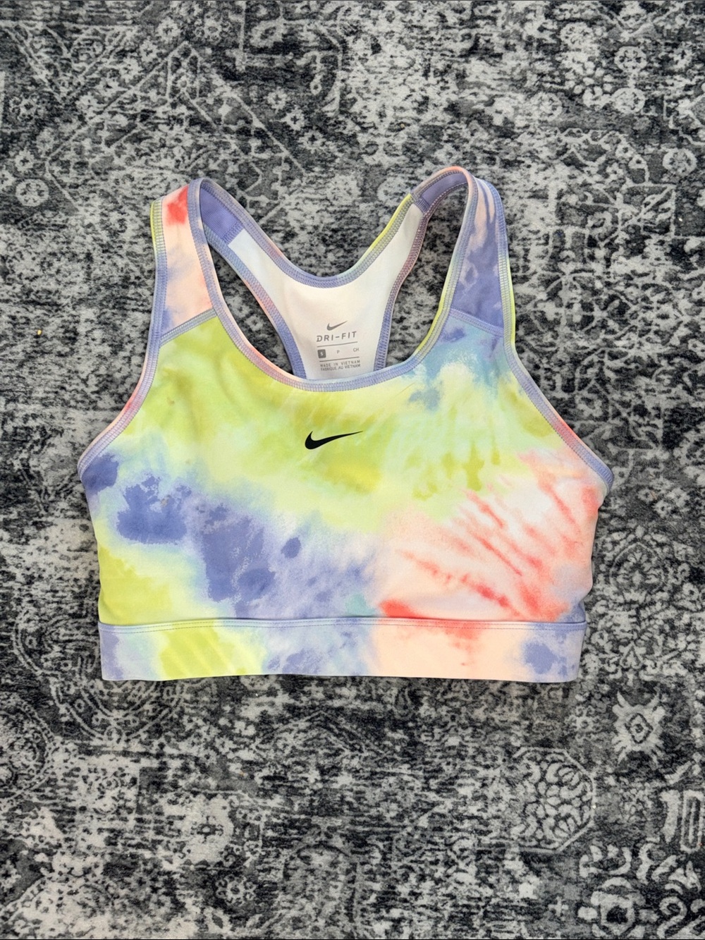 Women's Nike Dri-FIT Swoosh Pro Pack Bra Small-Support 1-Piece Pad Tie-Dye